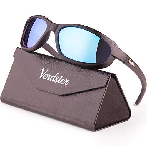 Verdster Airdam – Gafas de Sol Polarizadas para Hombre para Moto – Protección UV, Diseño Cómodo Envolvente con Almohadillas de Espuma