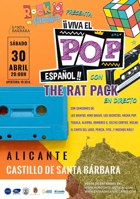 Pack Familar 4 entradas: ROCK EN FAMILIA “Viva el Pop Español” en ALICANTE