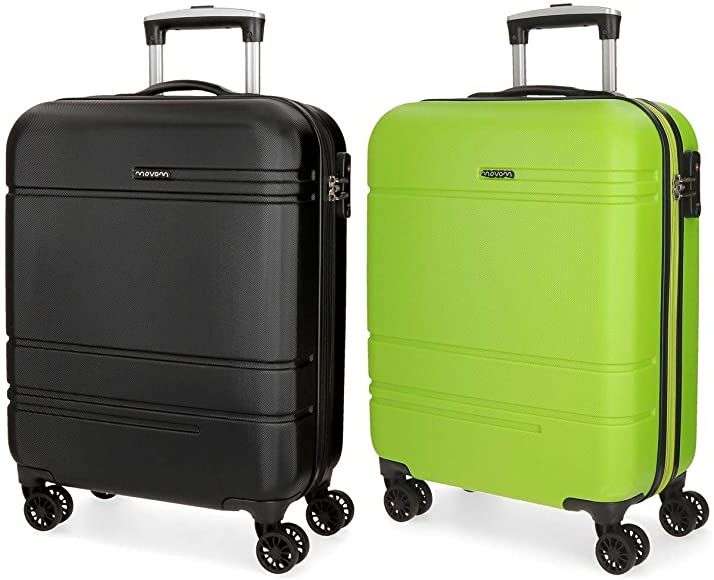 Maleta de cabina Negra o lima 39x55x20 cms Rígida ABS Cierre TSA 36L 2,9Kgs  4 Ruedas Dobles Equipaje de Mano » Chollometro