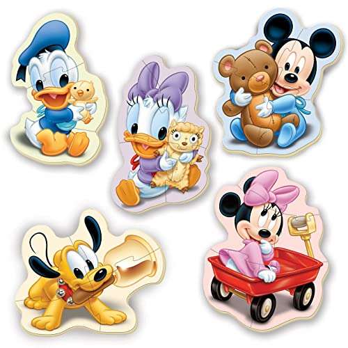 Educa - Disney - Baby Mickey Mouse 5 Puzzles Progresivos de 3 a 5 Piezas. Puzzle Infantil
