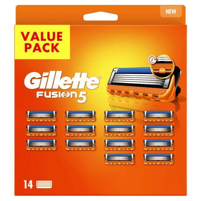 Gillette Fusion 5 para maquinillas de afeitar de hombre, 14 cuchillas de recambio