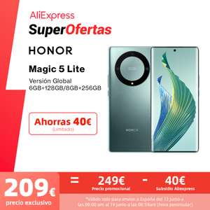 Honor Magic 5 Lite versión Global, Smartphone 5G con Snapdragon 695, Pantalla AMOLED de 6,67 pulgadas, cámara de 64MP, batería de 5100mAh