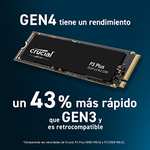 ((60% DESCUENTO)) Crucial P3 Plus 4TB M.2 PCIe Gen4 NVMe SSD interno, Hasta 5000MB/s