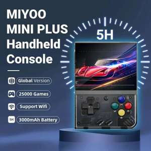 MIYOO Mini Plus consola de juegos portátil Retro V2 Mini + pantalla IPS, sistema Linux (SD 64GB 15000 juegos)
