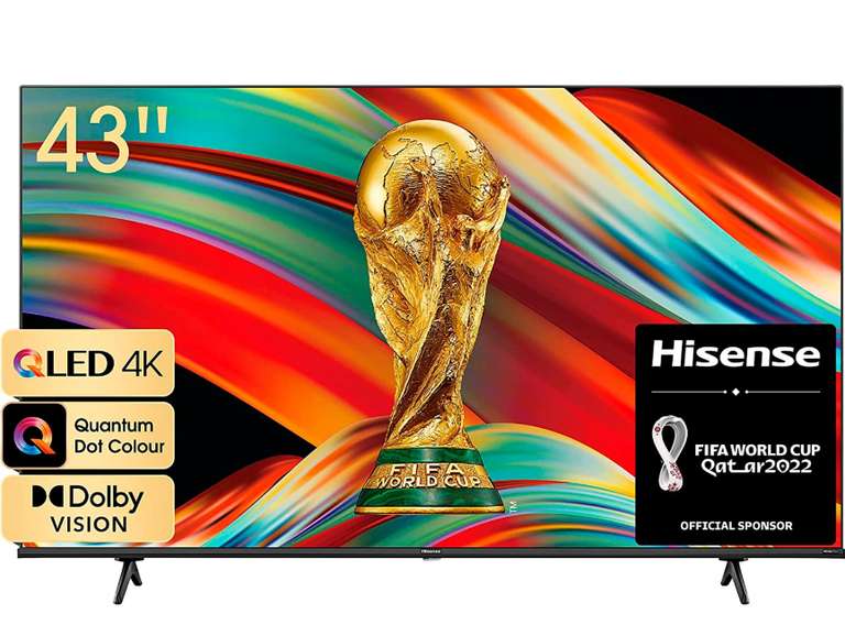 TV QLED 109,22 cm (43") Hisense 43E78HQ, 4K UHD, Smart TV + CUPÓN DE 59,22€