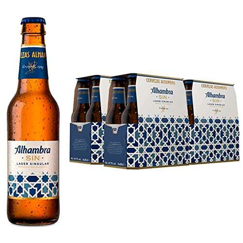 Cerveza Sin Alhambra Pack de 24 Botellines de 25 cl