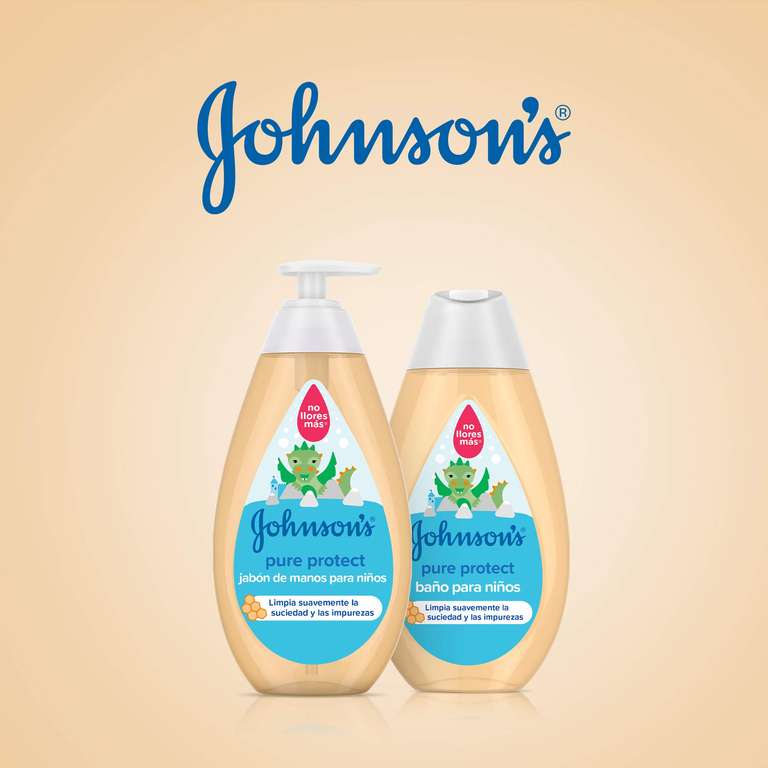 Jabón de manos para niños Johnson's Pure Protect - Bote de 300 ml