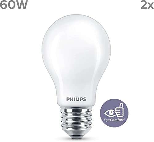 6 X Philips Lámpara LED E27, 7W Blanco Frío, equivalente a 60W
