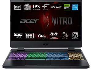 Acer Nitro 5 AN515-58, 15.6" Full HD, Intel Core i5-12450H, 16GB RAM, 512GB SSD, GeForce RTX 4060, Sin sistema operativo (15% en app)