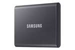 Samsung PSSD T7 - Disco duro externo, 2 TB, Conector USB 3.1 y tipo C, Gris