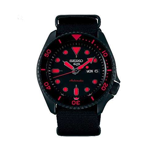 Reloj Seiko 5 Sports SRPD83K1 Hombre Acero Rojo Automático