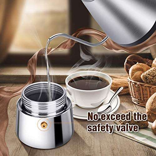 Godmorn Cafetera Italiana 4 Tazas (200ml), 6 Tazas (300ml) y 10 tazas  (450ml) » Chollometro