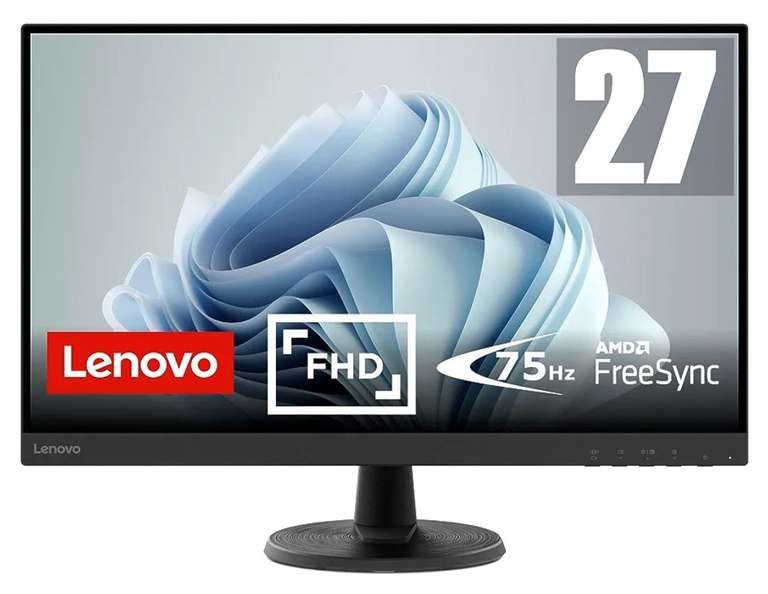 Lenovo D27-45 - Monitor 27" FullHD (VA, 75Hz, 4ms, HDMI, VGA, Cable HDMI, FreeSync)