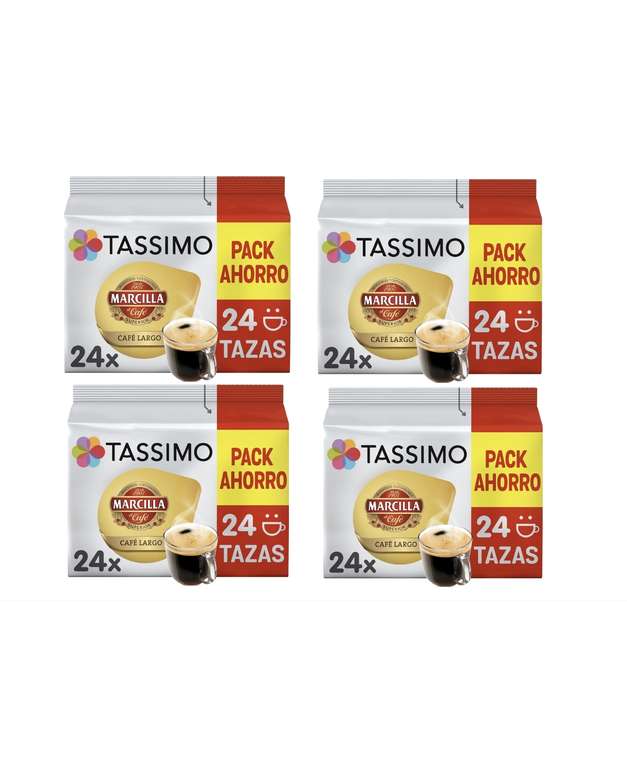 96 Cápsulas Tassimo Marcilla Largo, Intensidad 10, Compatible con Cafetera Tassimo, [0,18€ cada cápsula][También Marcilla Espresso]