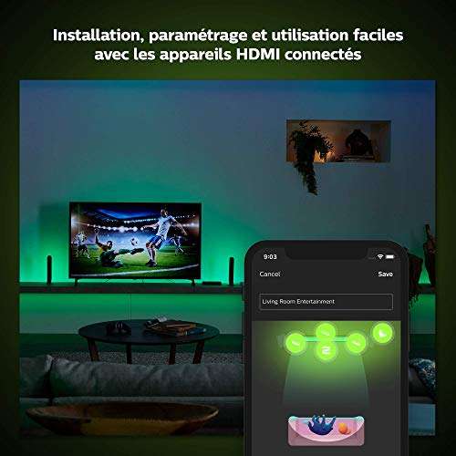 Philips Hue - Play HDMI Sync Box, iluminación envolvente para entretenimiento en TV y Gaming, Sincroniza con tus contenidos.