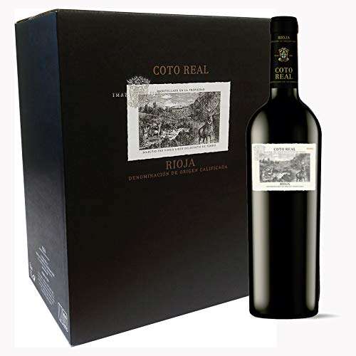Coto Real, Vino tinto DOC Rioja, Variedad Tempranillo, Potente y Complejo, Botella 750 ml.