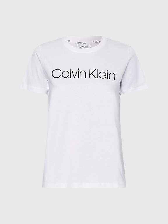 Camiseta De Algodón Orgánico Con Logo Calvin Klein {VARIOS COLORES}