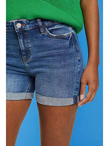 Esprit Stretch Denim Shorts Pantalones Cortos para Mujer