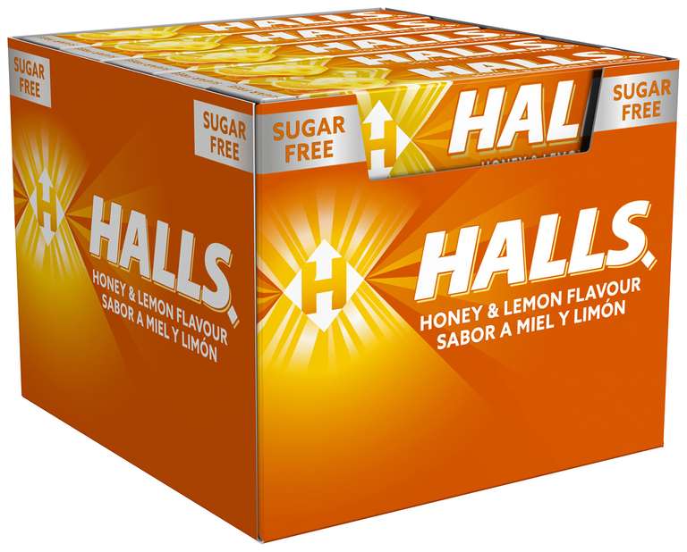 Halls Miel y Limón - Caramelo duro - Caja con 20 Sticks de 32 g