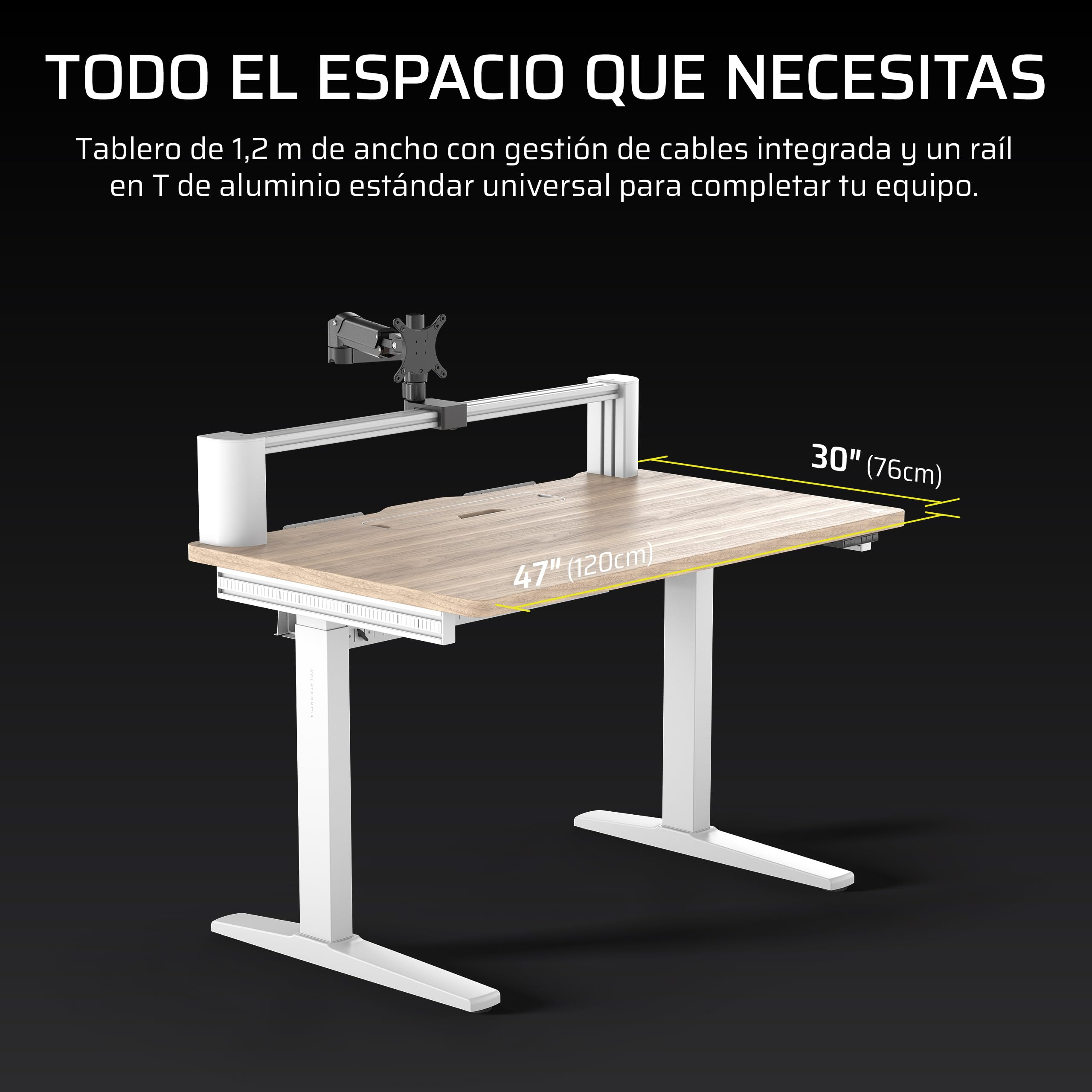 Corsair Escritorio Electrico de Pie para Juegos de Oficina con Brazo para Monitor