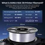 Filamento 3D Pla+ Silk 1Kg (seda brillante, con brillo) Plata, oro, negro, etc... para impresora 3D. Precio Mínimo Amazon.
