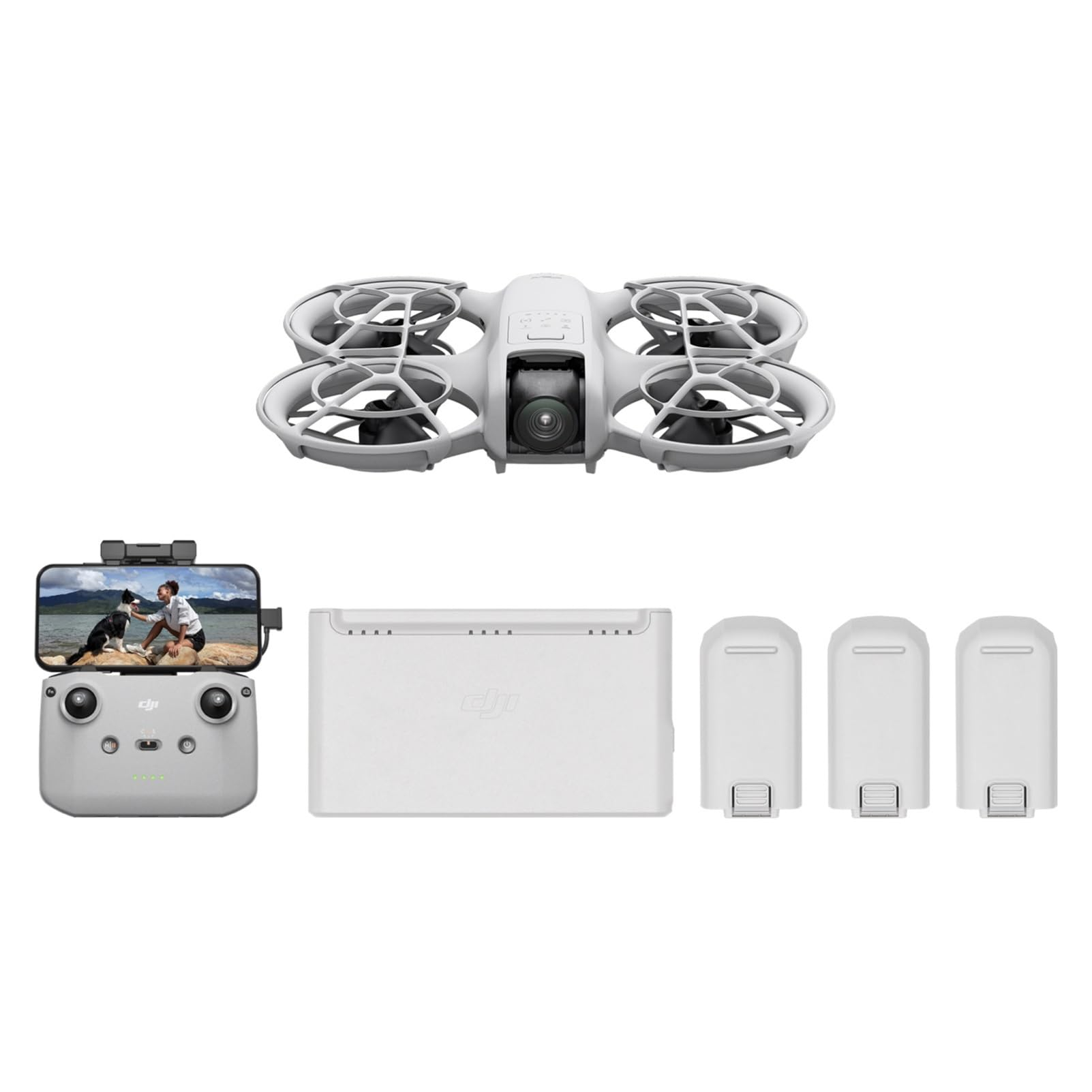 Pack DJI Neo Vuela Más, dron mini con cámara 4K UHD Dron + Mando RC + 3 Baterias (2ª mano Como Nuevo)