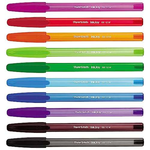 Paquete de 10 bolígrafos de colores surtidos PAPER MATE