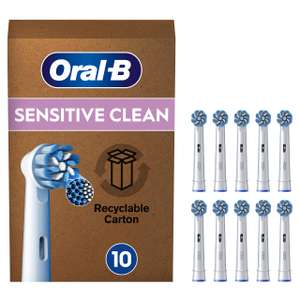 [ CON CUPÓN ] Oral-B Pro Sensitive Clean Recambios para Cepillo de Dientes Eléctrico, Pack de 10 Cabezales, Blanco