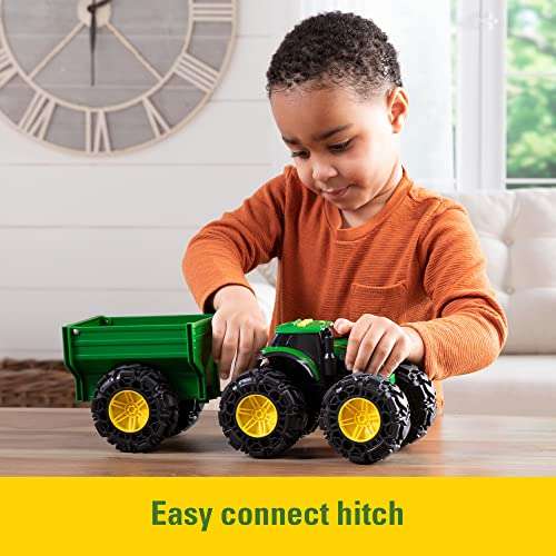 John Deere Treads 47353 Traktor Wagon Monster Truck - Ruedas de Juguete para niños y niñas a Partir de 3 años, hasta 38 cm de tamaño