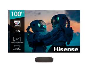 Proyector - Hisense Laser TV 100L5F-D12, 100" UHD 4K, HDR10, Dolby Atmos, Pantalla 100" incluida