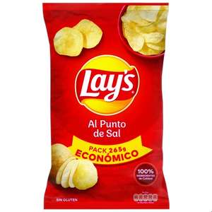 Una bolsa grande de Lay's Patatas Fritas Al Punto de Sal (265g)