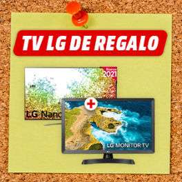 TV LED 55" - LG 55NANO966PA, 8K NanoCell + TV LED 24" - LG 24TQ510S-PZ de regalo