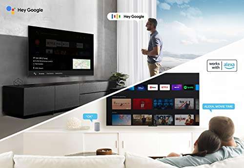TCL 50P639 - Smart TV 50" con 4K HDR, Ultra HD, Google TV Compatible con Alexa