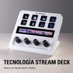 Elgato Stream Deck + White, mezclador de audio, controlador de directo y estudio para streaming, juegos, con banda táctil, diales