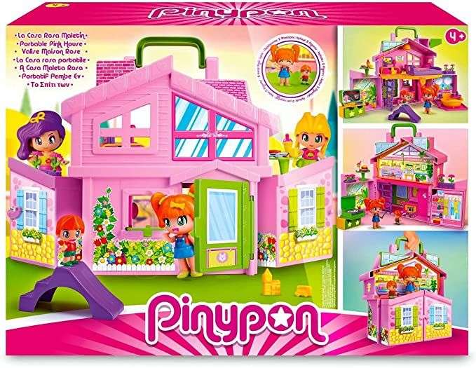 Pinypon - Casa Rosa Maletín, casita de muñecas Plegable Grande, también en Carrefour