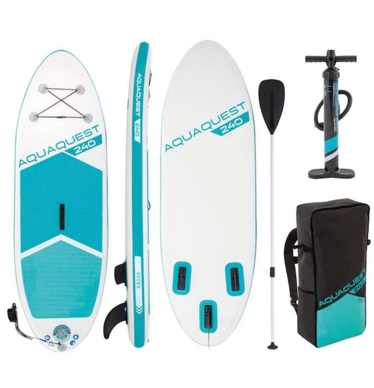 Tabla paddle surf hinchable intex con mochila, hinchador y remo ajustable 8' Intex