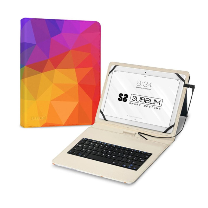 Funda tablet subblim para tablet 11 pulgadas. Teclado integrado en Español
