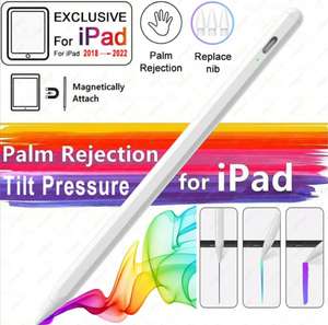 Lápiz Stylus con presión de inclinación, rechazo de palma para iPad, modelos de iPad compatibles en descripción