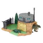 Jurassic World Minis Set de juego, Ataque del dinosaurio gigante, Dinosaurio con accesorios, +4 años (Mattel HFF12)