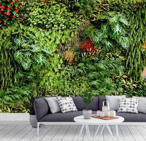 Mural Jardín Vertical Plantas Tropicales de 350 x 270 cm