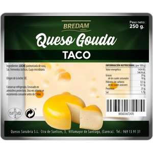 Queso en Taco Gouda Bredam 250 g: Una Delicia Gouda a 1,89 € Carrefour