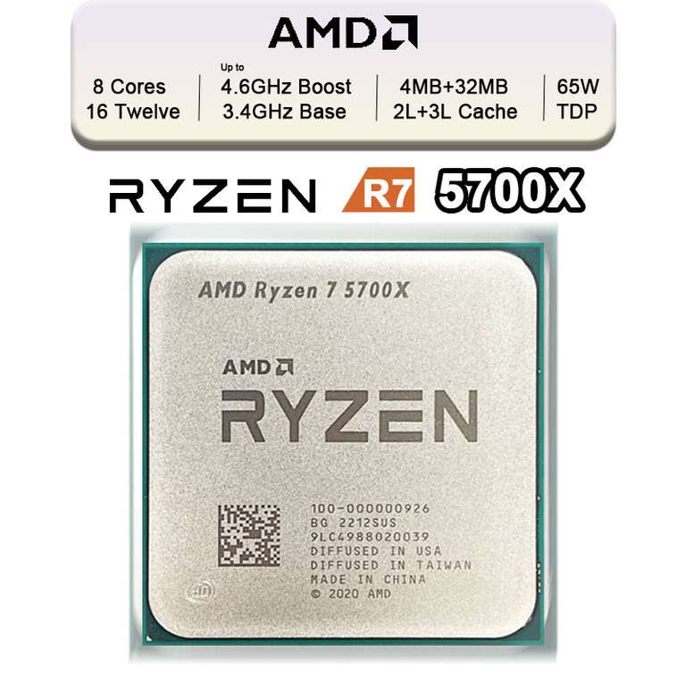 Procesador AMD AM4 Ryzen 7 5700x