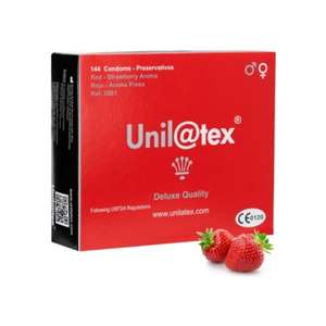 UNILATEX | CONDONES - UNILATEX FRESA PRESERVATIVOS 144UDS-Preservativos Prácticos y Discretos.