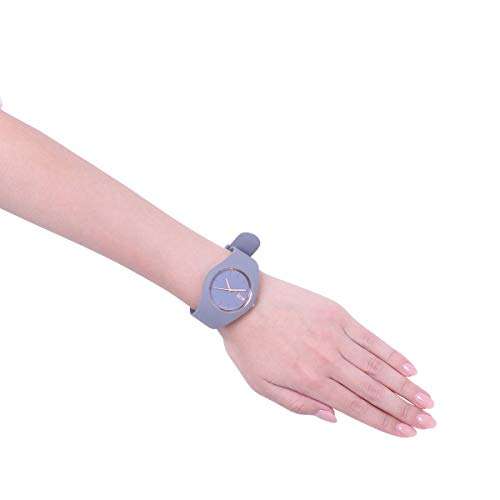 ICE-WATCH, ICE Glam Colour Grey, Reloj Gris para Mujer con Correa de Silicona, 015336 (Medium)