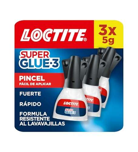 Pack de 3 tubos x 5 g Loctite Super Glue-3 Pincel