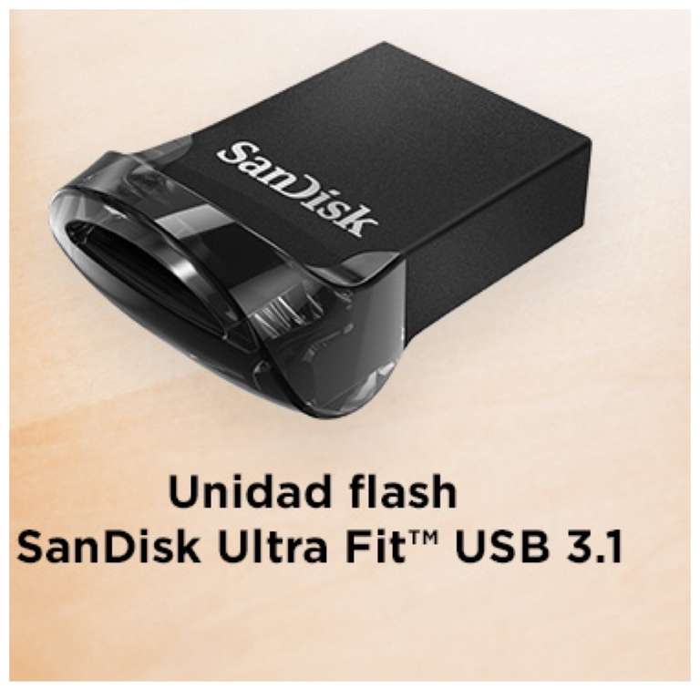 SanDisk SDCZ430-256G-G46 Ultra Fit, Memoria flash USB 3.1 de 256 GB con hasta 130 MB/s de velocidad de lectura