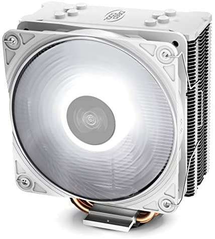 DEEP COOL GAMMAXX GTE V2 Blanco, Disipador de CPU, con 4 Tubos de Calor, un 120 mm CPU Ventilador PWM de LED Blanco