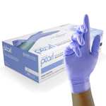 Unigloves Sapphire Pearl - Guantes de examen de nitrilo - Guantes desechables multiuso, sin polvo y sin látex - Caja de 100 guantes