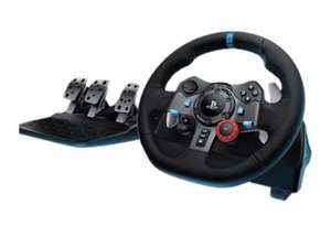Volante - Logitech G29 Driving Force, PS5, PS4, PS3, PC, 6 velocidades, Force Feedback, LED (Tb en Amazon)