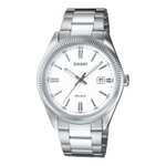 Casio MTP-1302PD-7A1VEF con Correa de Acero inoxidable tambien con esfera negra